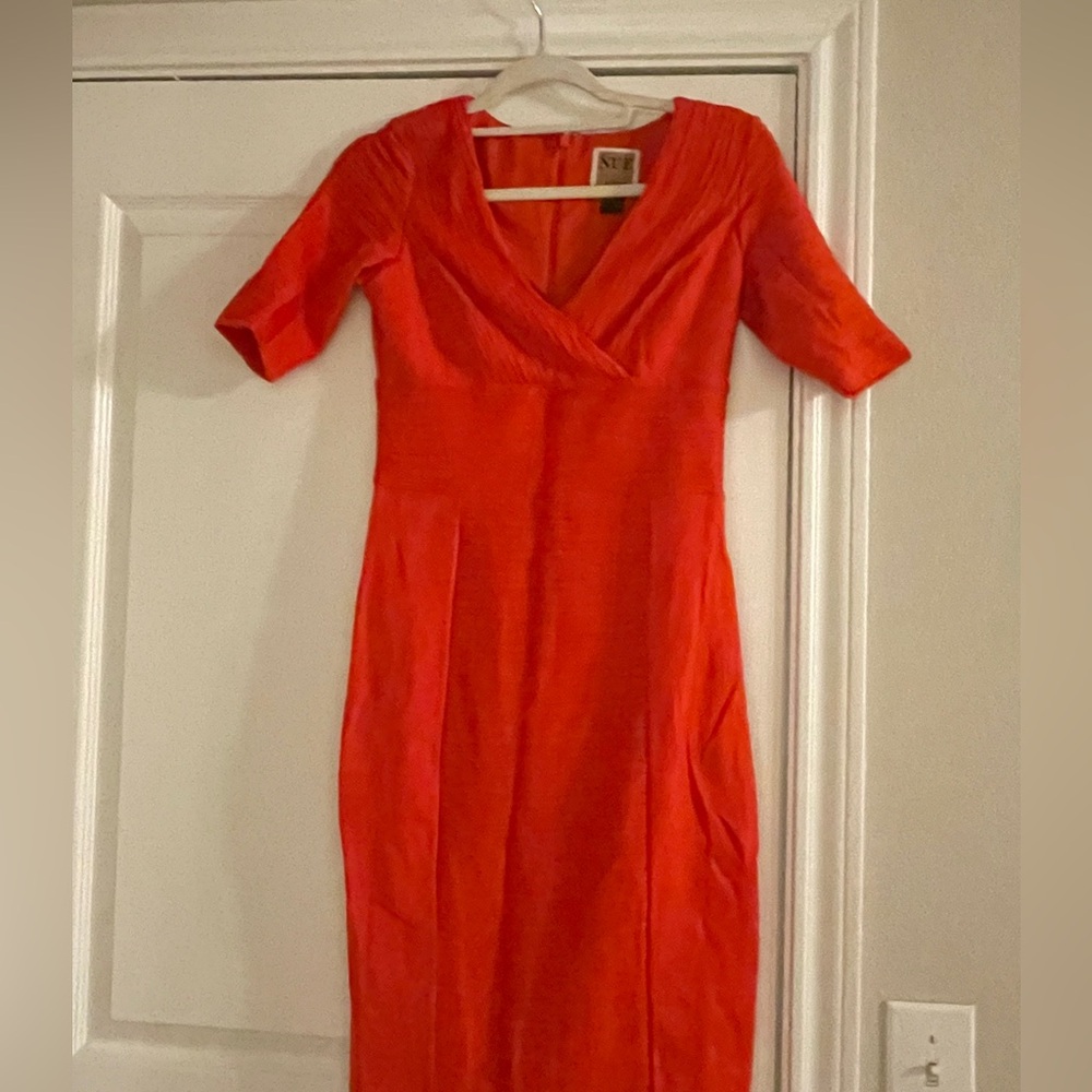 Nue by Shani Vibrant Red Midi Dress